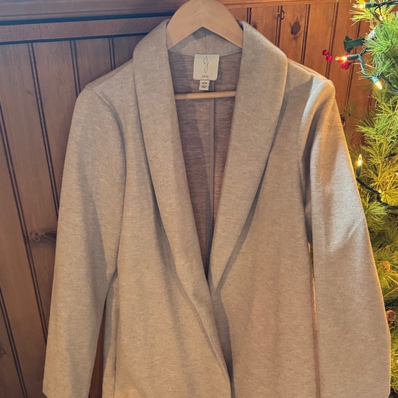 Joie Light Beige Open Front Coat - Picture 3 of 4